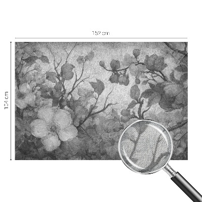 Papel mural texturado decorativo rama de flor