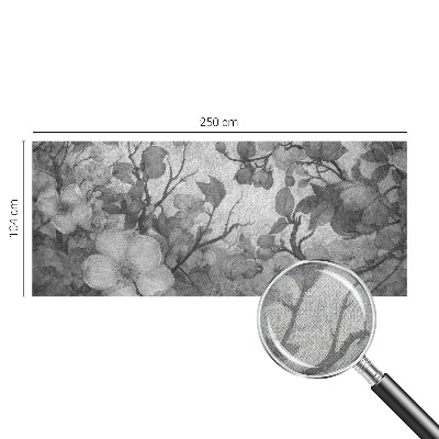 Papel mural texturado decorativo rama de flor