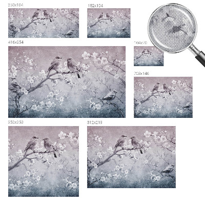 Fotomural decorativo para cabecero de cama con un motivo de naturaleza sutil
