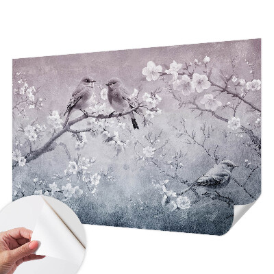 Fotomural decorativo para cabecero de cama con un motivo de naturaleza sutil