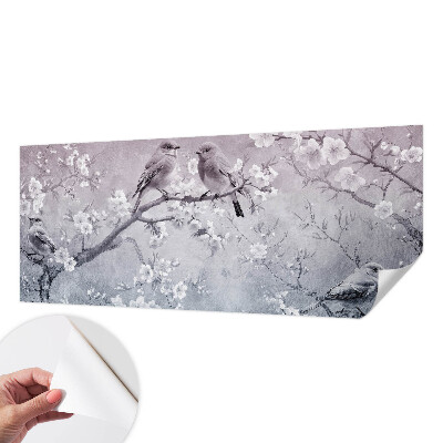 Fotomural decorativo para cabecero de cama con un motivo de naturaleza sutil