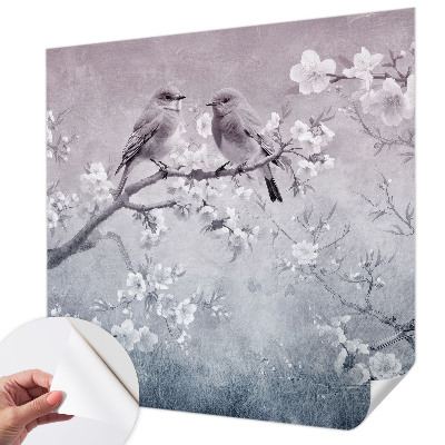Fotomural decorativo para cabecero de cama con un motivo de naturaleza sutil