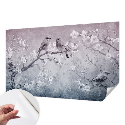 Fotomural decorativo para cabecero de cama con un motivo de naturaleza sutil
