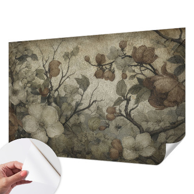 Papel mural con patrón decorativo con diseño floral elegante