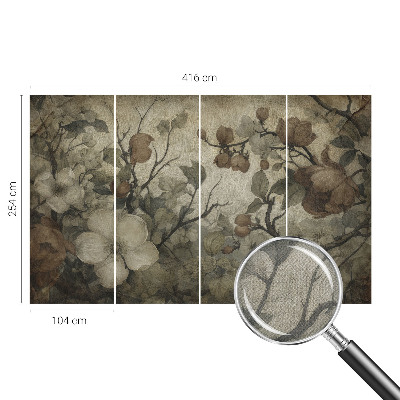 Papel mural con patrón decorativo con diseño floral elegante