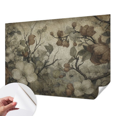 Papel mural con patrón decorativo con diseño floral elegante