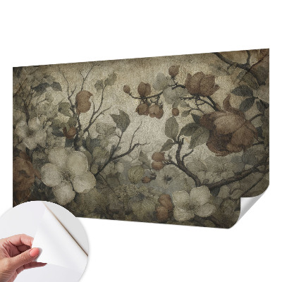 Papel mural con patrón decorativo con diseño floral elegante