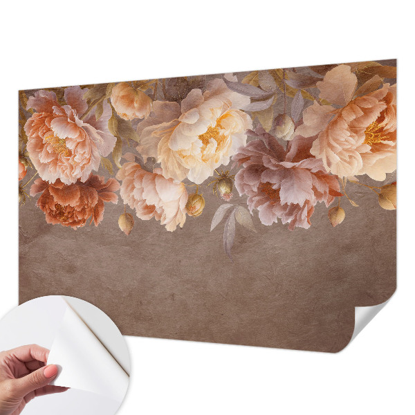Papel mural texturado decorativo con estampado de elegancia floral