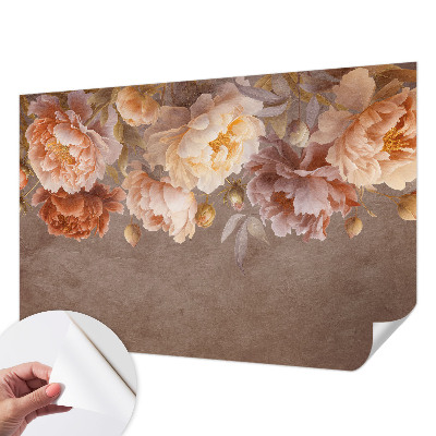 Papel mural texturado decorativo con estampado de elegancia floral