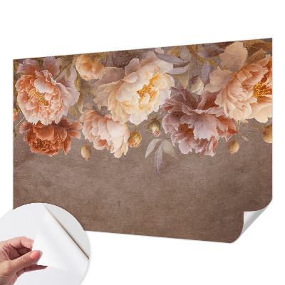Papel mural texturado decorativo con estampado de elegancia floral