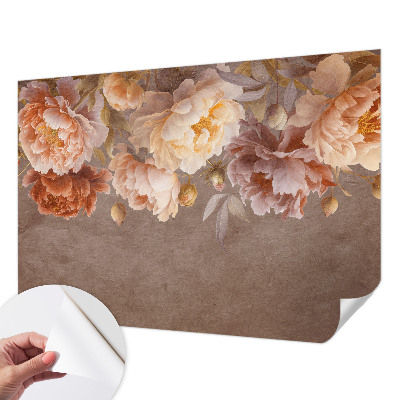 Papel mural texturado decorativo con estampado de elegancia floral