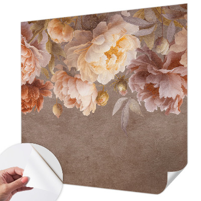 Papel mural texturado decorativo con estampado de elegancia floral