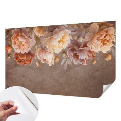Papel mural texturado decorativo con estampado de elegancia floral