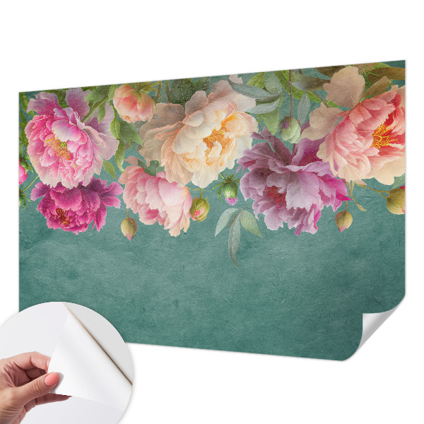 Papel mural texturado decorativo con diseño de elegancia floral