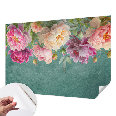 Papel mural texturado decorativo con diseño de elegancia floral
