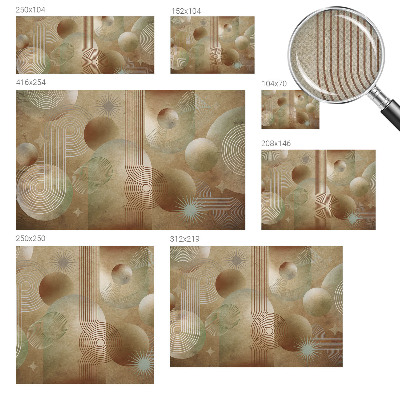 Fotomural decorativo para cabecero de cama Patrón geométrico