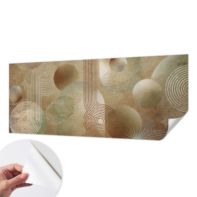 Fotomural decorativo para cabecero de cama con un patrón geométrico