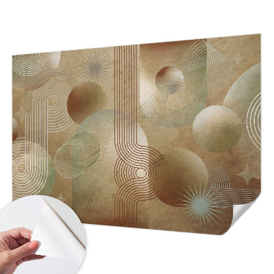 Fotomural decorativo para cabecero de cama con un patrón geométrico