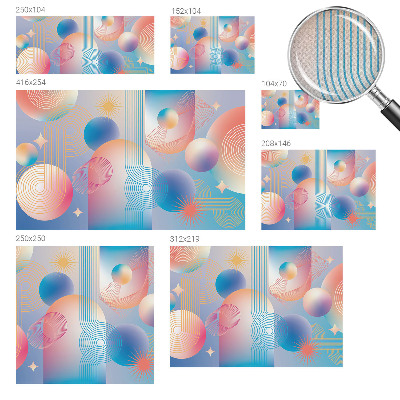 Mural de pared con estampado hermoso Abstracción colorida