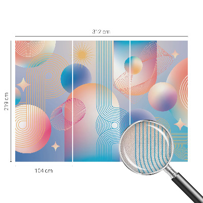 Mural de pared con estampado hermoso Abstracción colorida