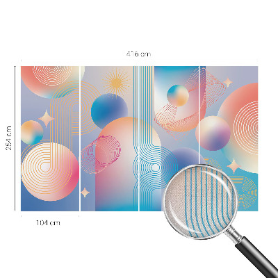 Mural de pared con estampado hermoso Abstracción colorida