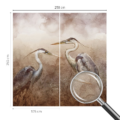 Papel mural con patrón decorativo con diseño de aves elegantes