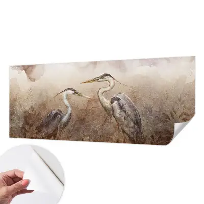 Papel mural con patrón decorativo con diseño de aves elegantes