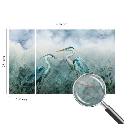 Papel mural texturado decorativo Aves de la naturaleza