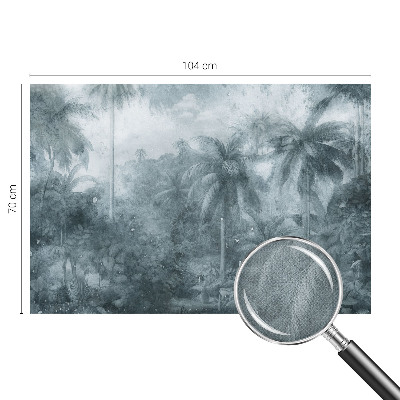 Papel mural con patrón decorativo con motivo de vegetación tropical