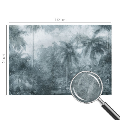 Papel mural con patrón decorativo con motivo de vegetación tropical