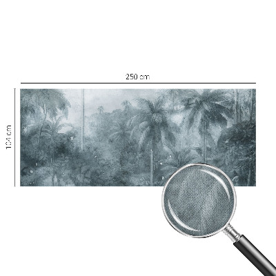 Papel mural con patrón decorativo con motivo de vegetación tropical