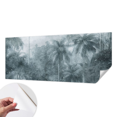 Papel mural con patrón decorativo con motivo de vegetación tropical