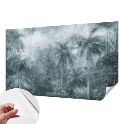 Papel mural con patrón decorativo con motivo de vegetación tropical