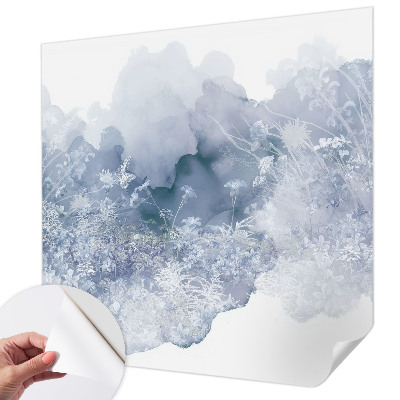 Papel mural texturado decorativo con un motivo de prado de flores