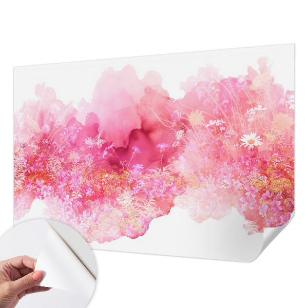 Mural de pared con estampado hermoso con estampado floral