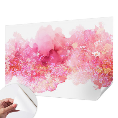 Mural de pared con estampado hermoso con estampado floral
