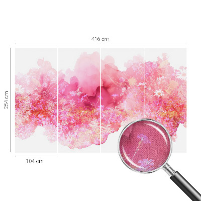 Mural de pared con estampado hermoso con estampado floral