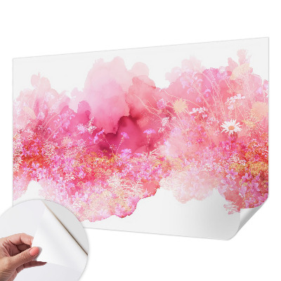Mural de pared con estampado hermoso con estampado floral
