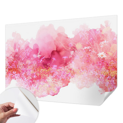 Mural de pared con estampado hermoso con estampado floral