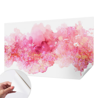 Mural de pared con estampado hermoso con estampado floral