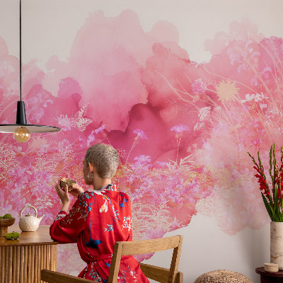 Mural de pared con estampado hermoso estampado floral