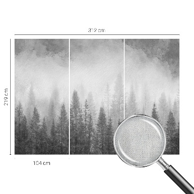 Fotomural decorativo para cabecero de cama Niebla forestal