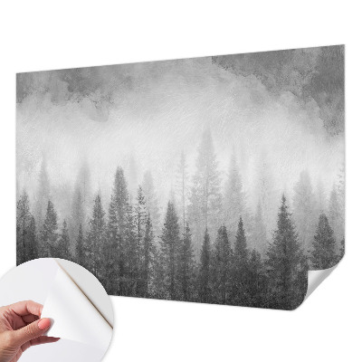 Fotomural decorativo para cabecero de cama Niebla forestal