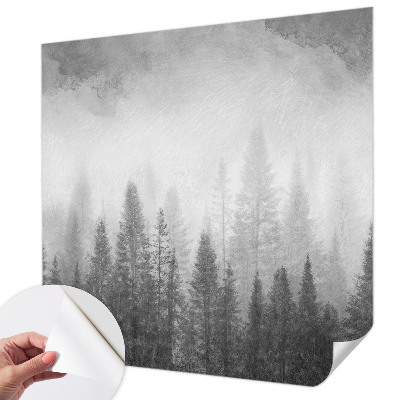 Fotomural decorativo para cabecero de cama Niebla forestal
