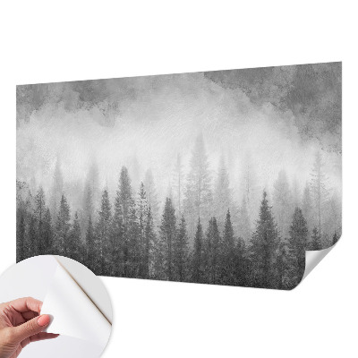 Fotomural decorativo para cabecero de cama Niebla forestal