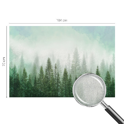 Papel mural con patrón decorativo Lobo en el bosque