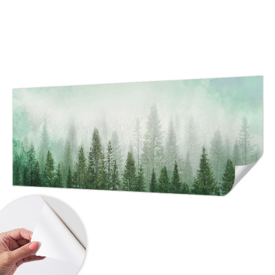 Papel mural con patrón decorativo Lobo en el bosque