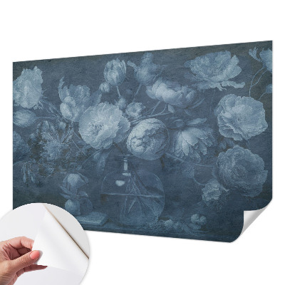Papel mural texturado decorativo con diseño de arreglo floral