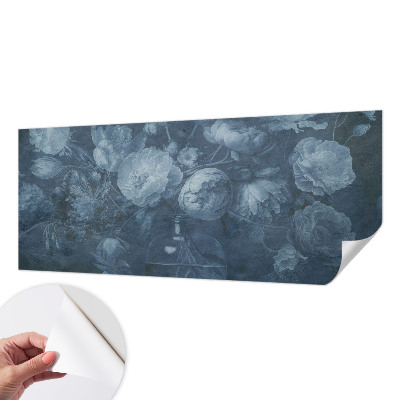 Papel mural texturado decorativo con diseño de arreglo floral