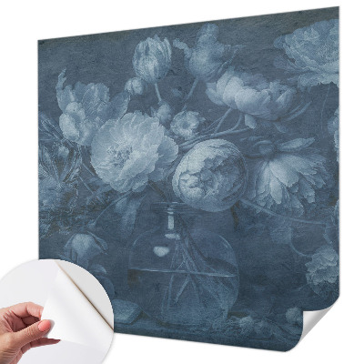 Papel mural texturado decorativo con diseño de arreglo floral